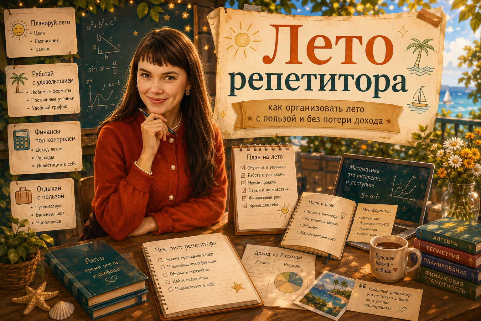 Лето репетитора: как не просесть по доходу и подготовиться к новому учебному году